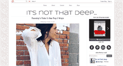 Desktop Screenshot of itsnotthatdeep.com